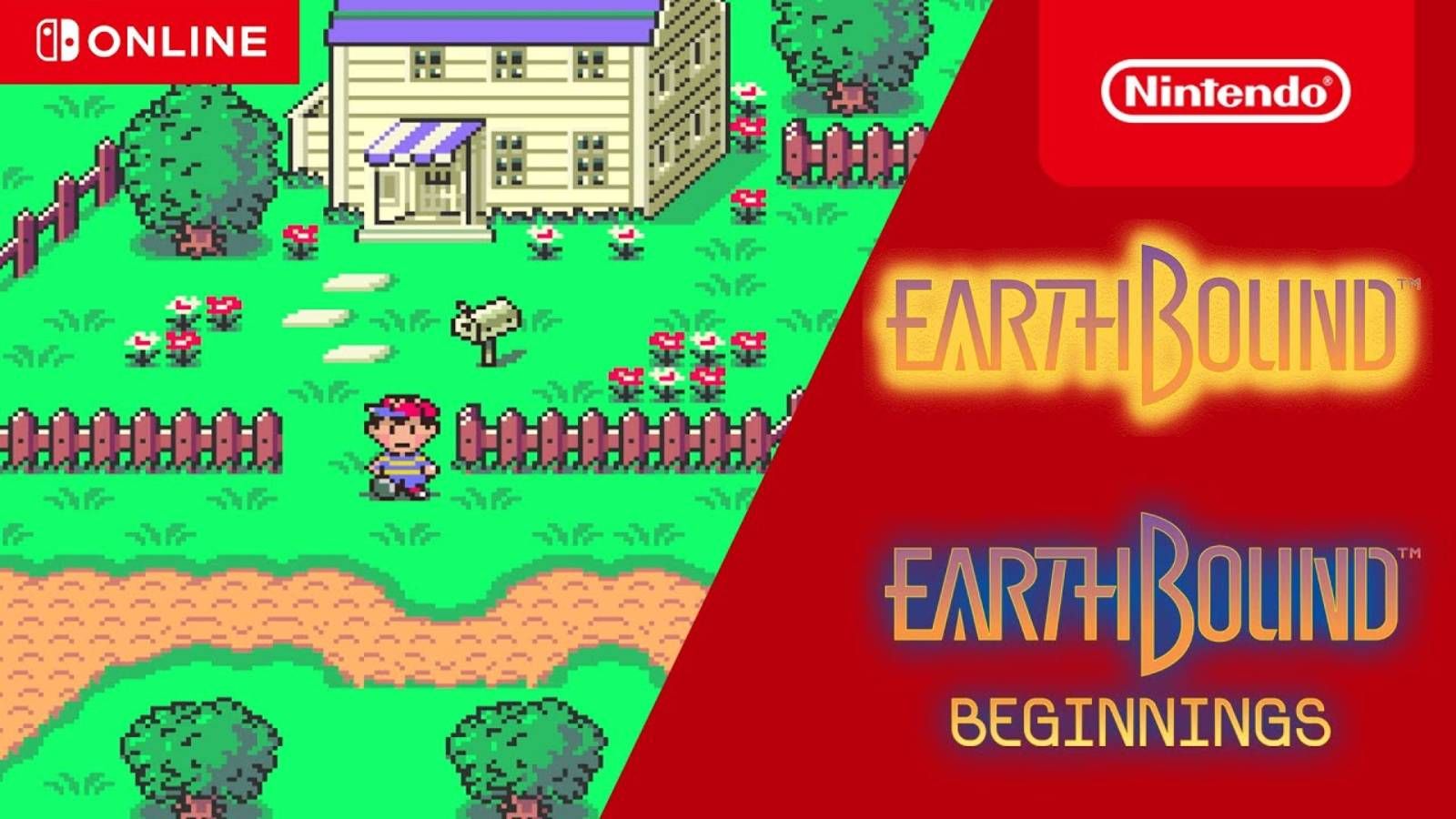 Screenshot from Nintendo Switch Online of Earthbound and Earthbound Beginnings