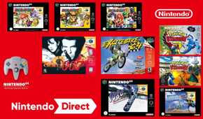 Screenshot from Nintendo Switch Online of Nintendo 64 games
