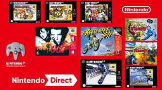 Screenshot from Nintendo Switch Online of Nintendo 64 games
