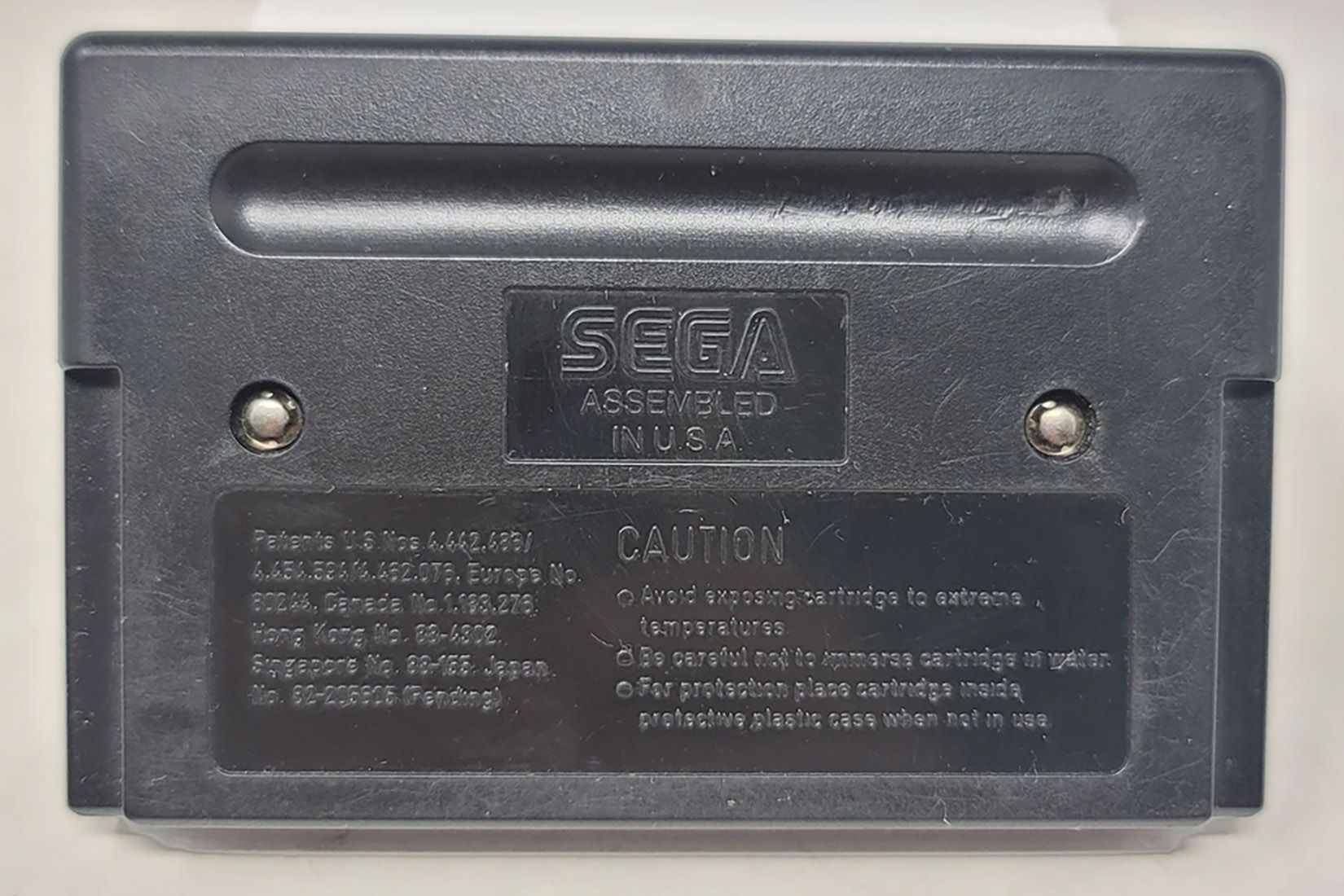 Sega Genesis Sonic the Hedgehog 3 game cartridge back
