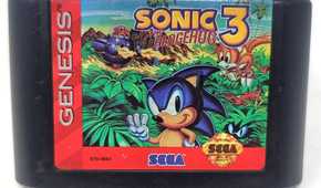 Sega Genesis Sonic the Hedgehog 3 game cartridge front