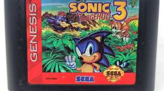 Sega Genesis Sonic the Hedgehog 3 game cartridge front