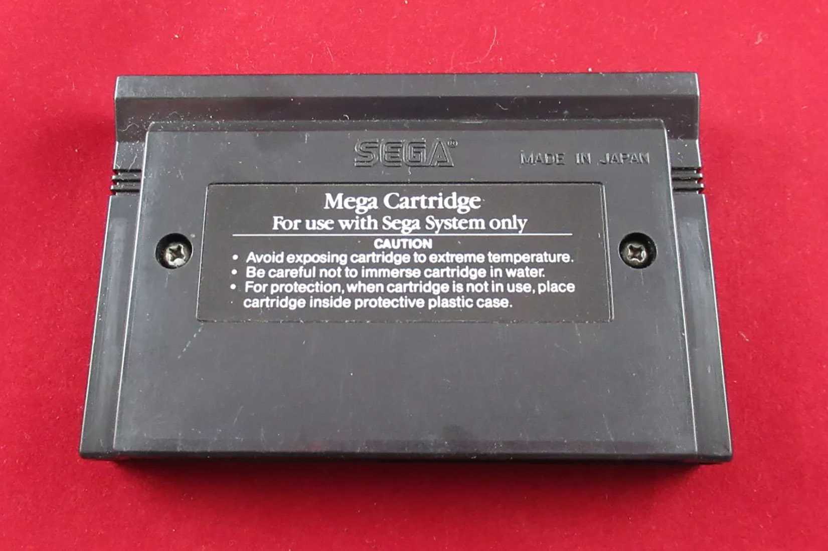 Sega Master System cartridge back