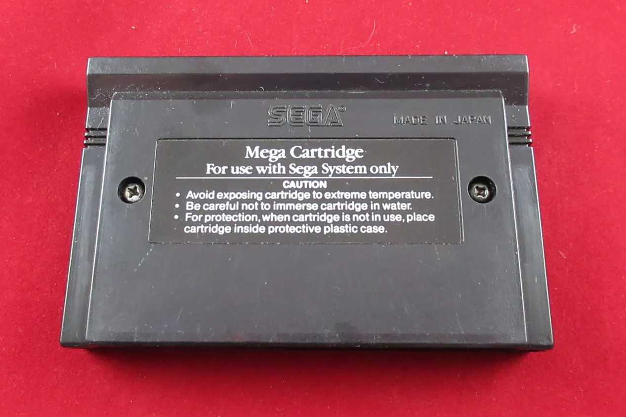 Sega Master System cartridge back