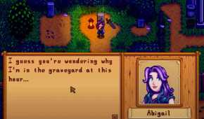 Stardew Valley Abigail in graveyard