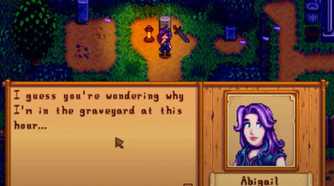 Stardew Valley Abigail in graveyard