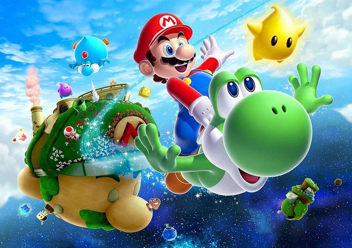 Super Mario Galaxy 2 artwork featuring Yoshi