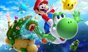 Super Mario Galaxy 2 artwork featuring Yoshi