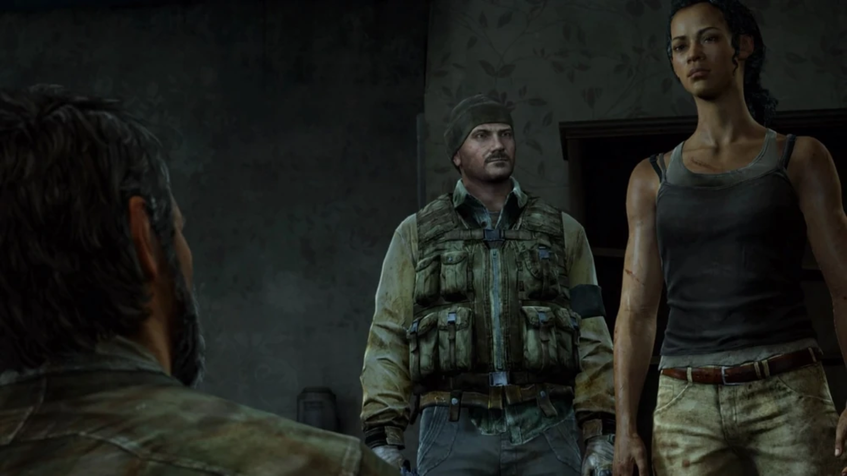 The Fireflies interrogating Joel in The Last of Us