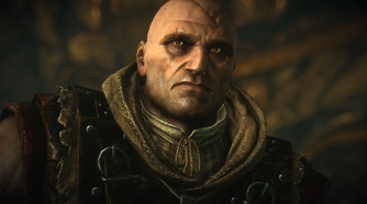 A close-up image of the Witcher, Letho