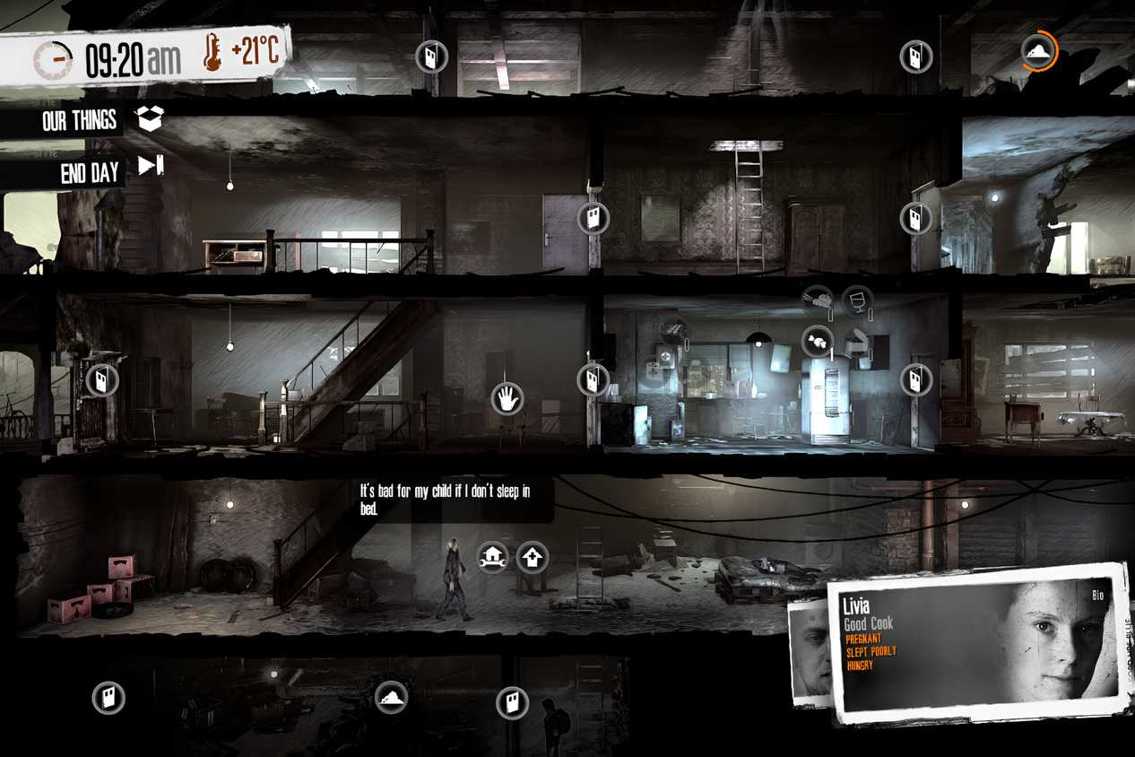 A screenshot from the game "This War of Mine".