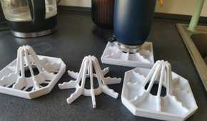 Three stackable bottle drying rack