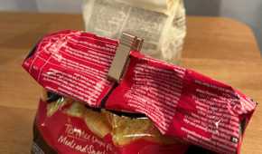 Two bags with clips at the end of each