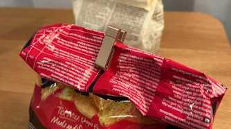Two bags with clips at the end of each