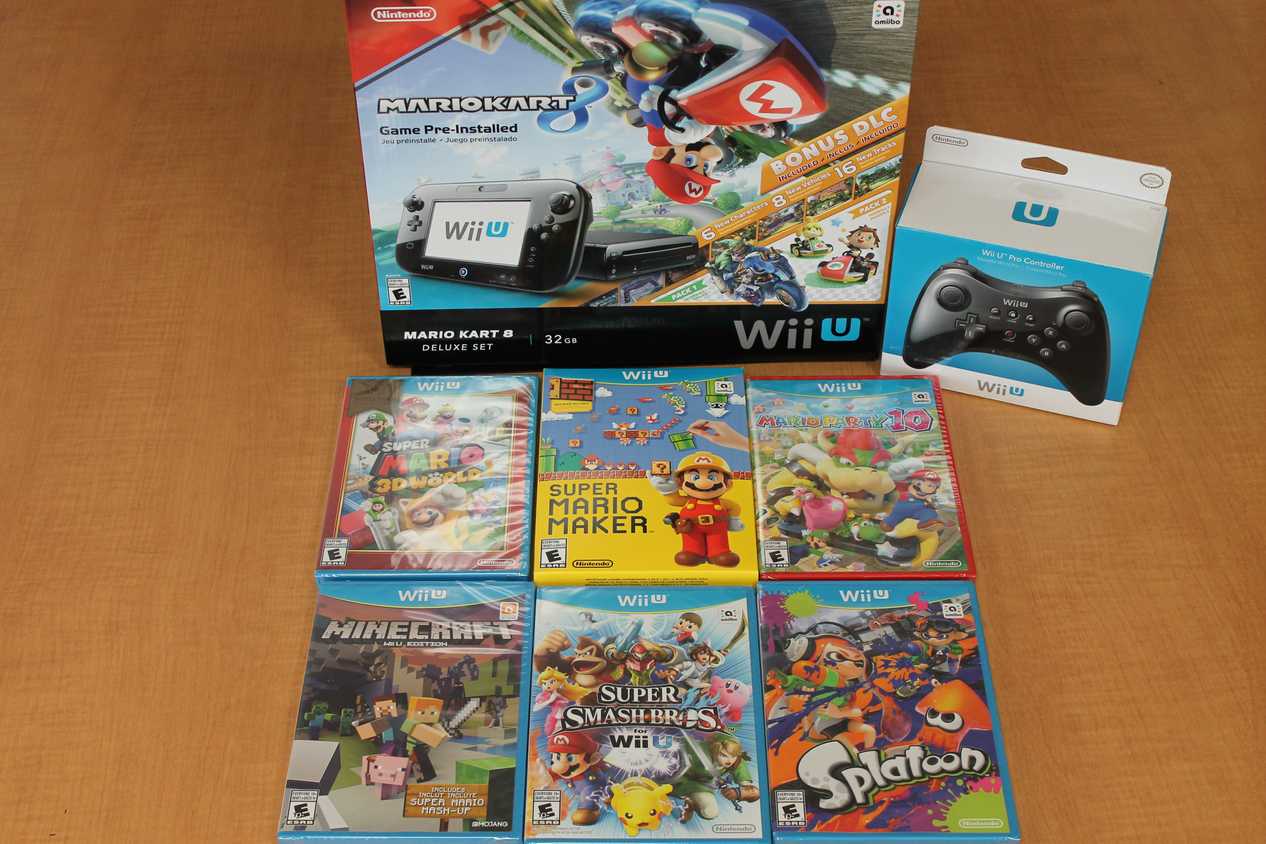 Wii-U with games