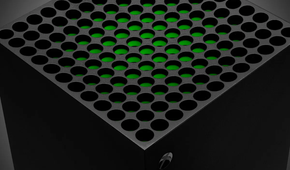Top shot of a black Xbox Series X console.