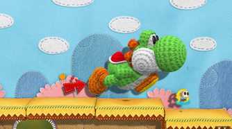 Large Yoshi in Yoshi's Woolly World