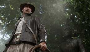 A screenshot of Indiana Jones and the Great Circle showing Indy holding his whip