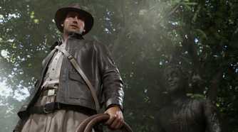 A screenshot of Indiana Jones and the Great Circle showing Indy holding his whip