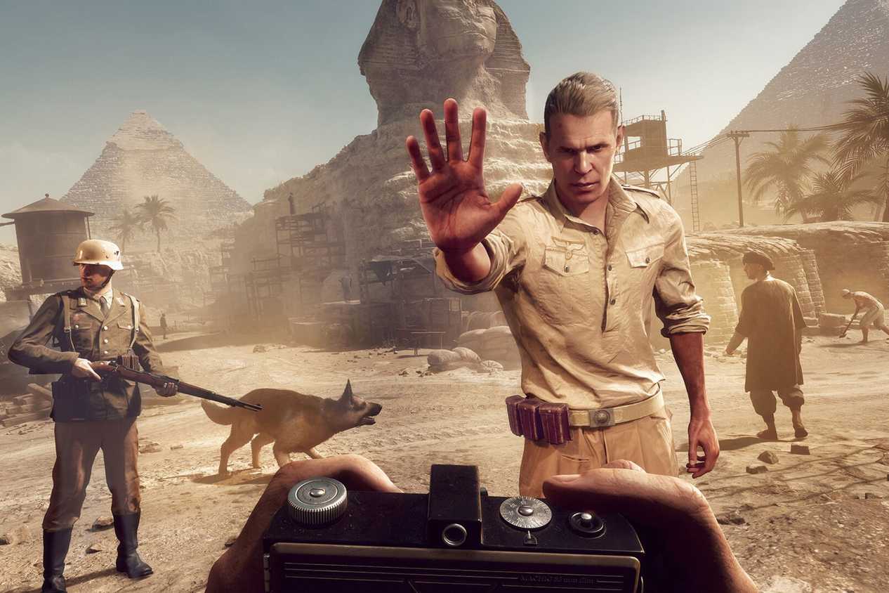 A screenshot of Indiana Jones and the Great Circle in Giza