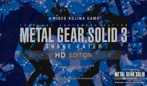 The title screen of Metal Gear Solid 3 Snake Eater HD Edition from the Metal Gear Solid HD Collection