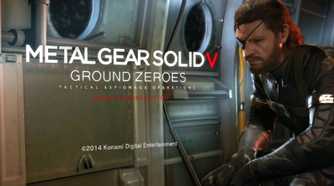 The title screen of Metal Gear Solid V: Ground Zeroes