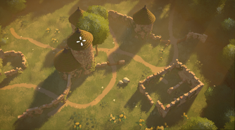 A top view of a village ruin