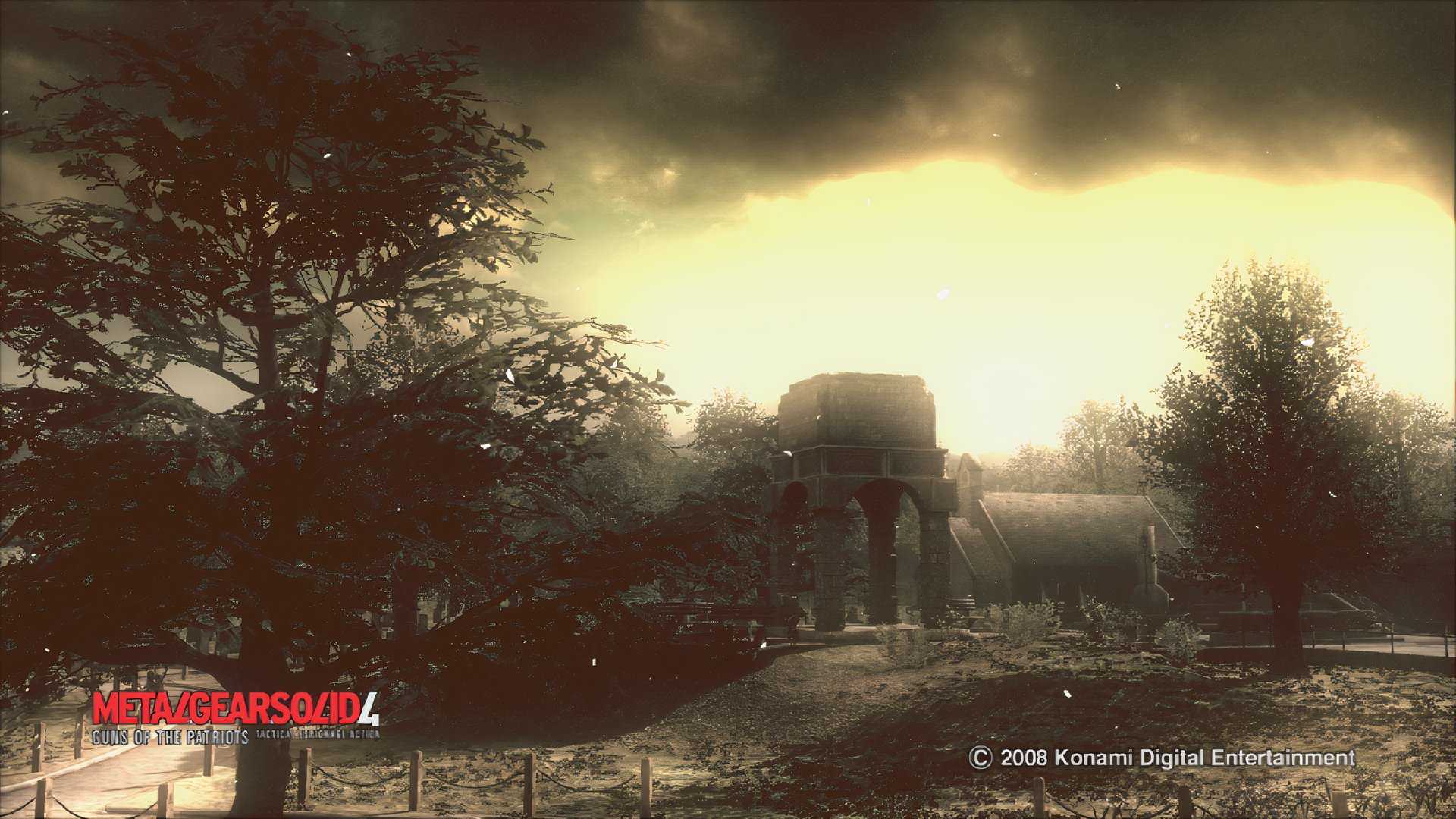 The Title Screen of Metal Gear Solid 4: Guns of the Patriots