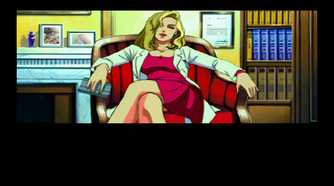 A screenshot of Chris Goldwin in Policenauts for the Sega Saturn.