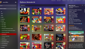 Mariokart 64 in a LaunchBox Library