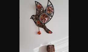 Mechanical clock with weight attached to it