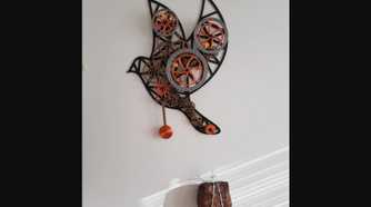 Mechanical clock with weight attached to it
