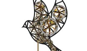 The structure of the 2d design of mechanical wall clock