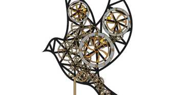 The structure of the 2d design of mechanical wall clock