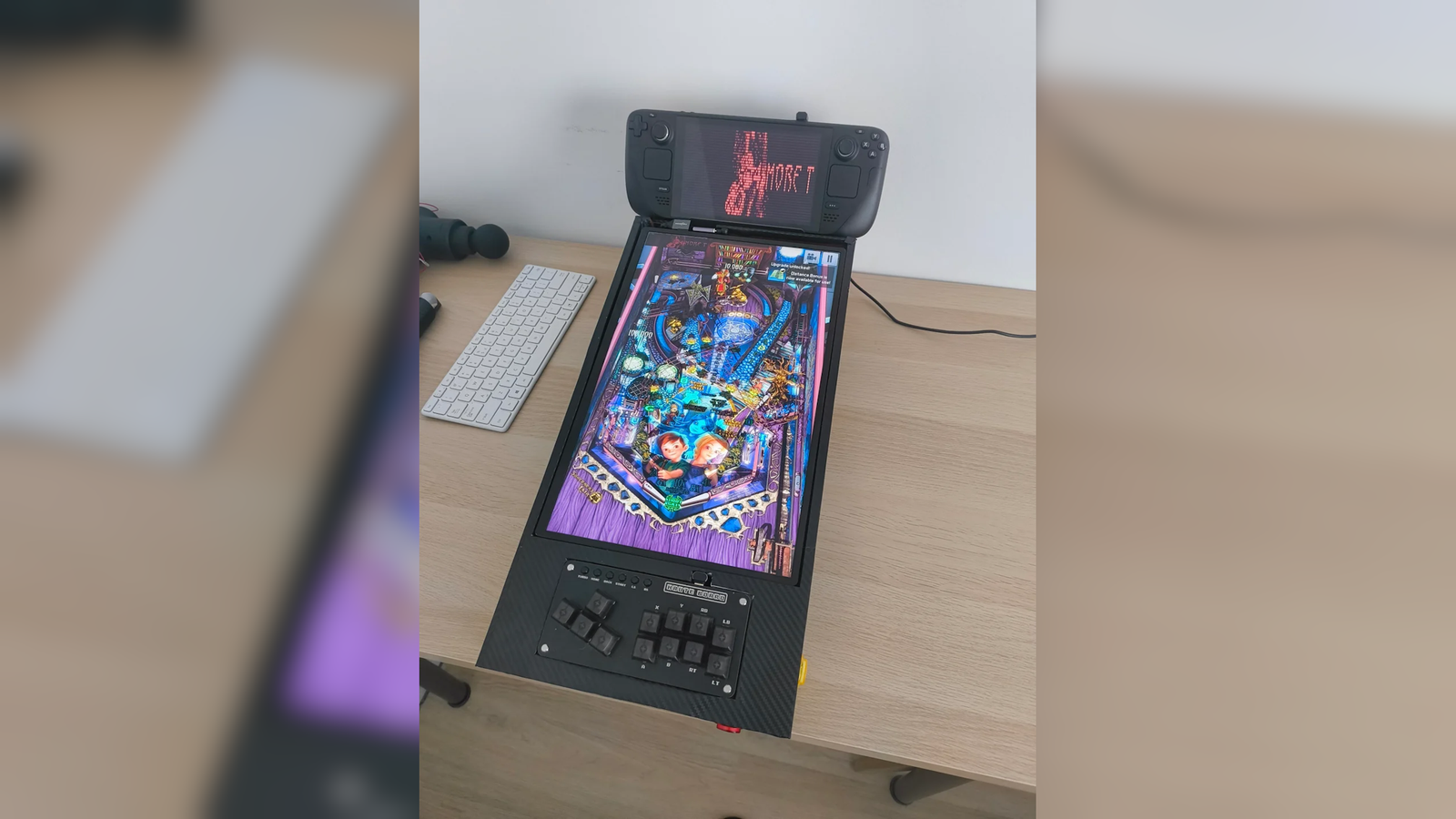 Spring Powered Pinball Machine This genius made a digital pinball machine with a Steam Deck, a screen ...