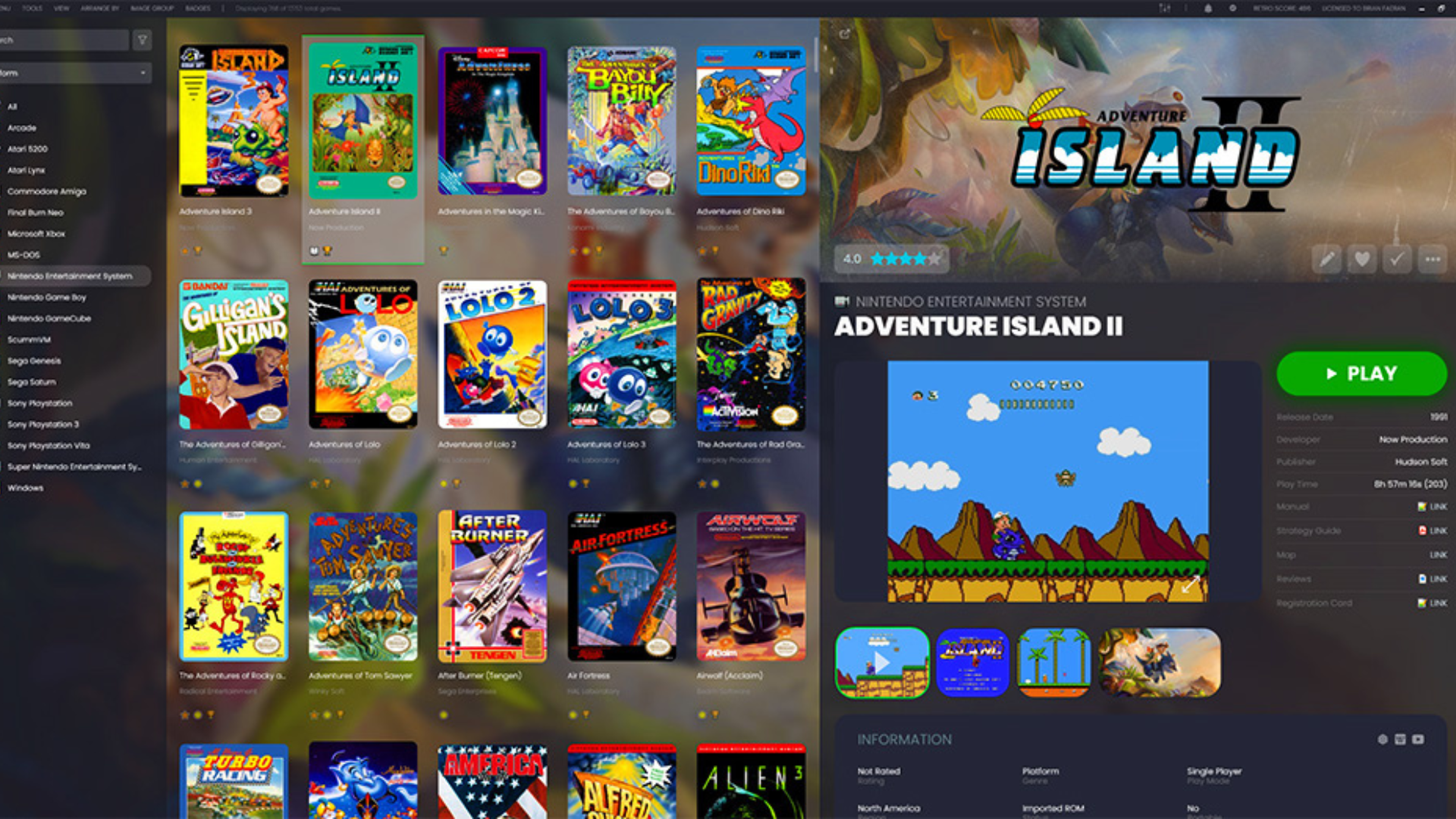Island II in the LaunchBox library