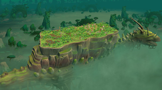 walking through fog in The Wandering Village