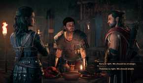 Tense dialogue in Assassin's Creed Odyssey