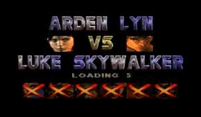 A screenshot of gameplay from Star Wars Masters of Teras Kasi.