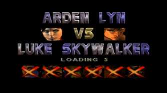 A screenshot of gameplay from Star Wars Masters of Teras Kasi.