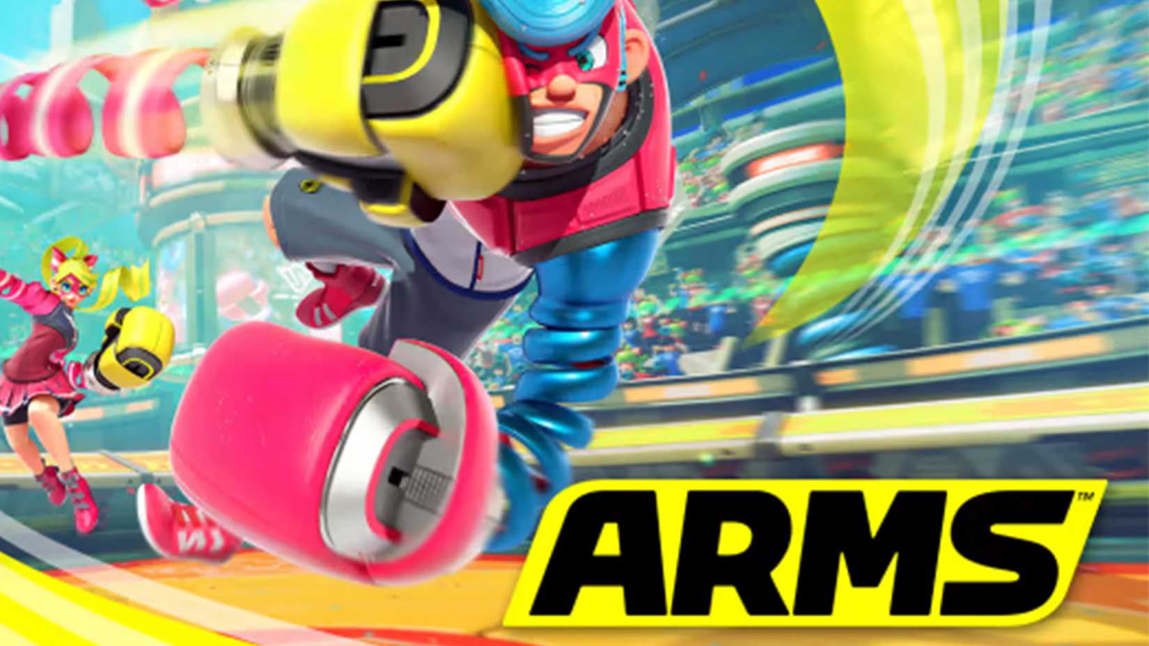 Cover art for ARMS for the Nintendo Switch.