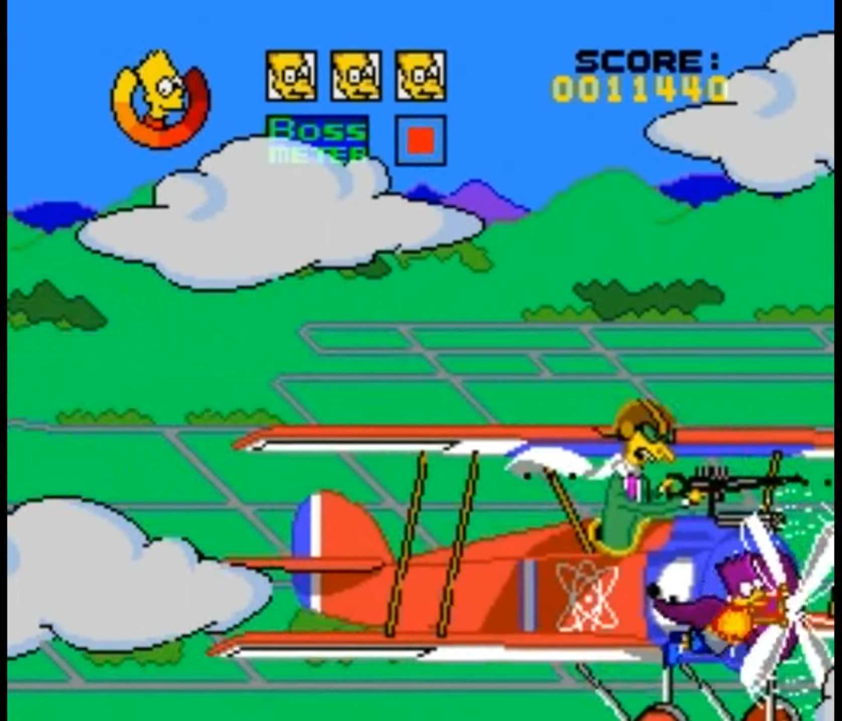 Bartman minigame in Bart's Nightmare