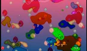 A mini game with nuclear germs in Bart's Nightmare