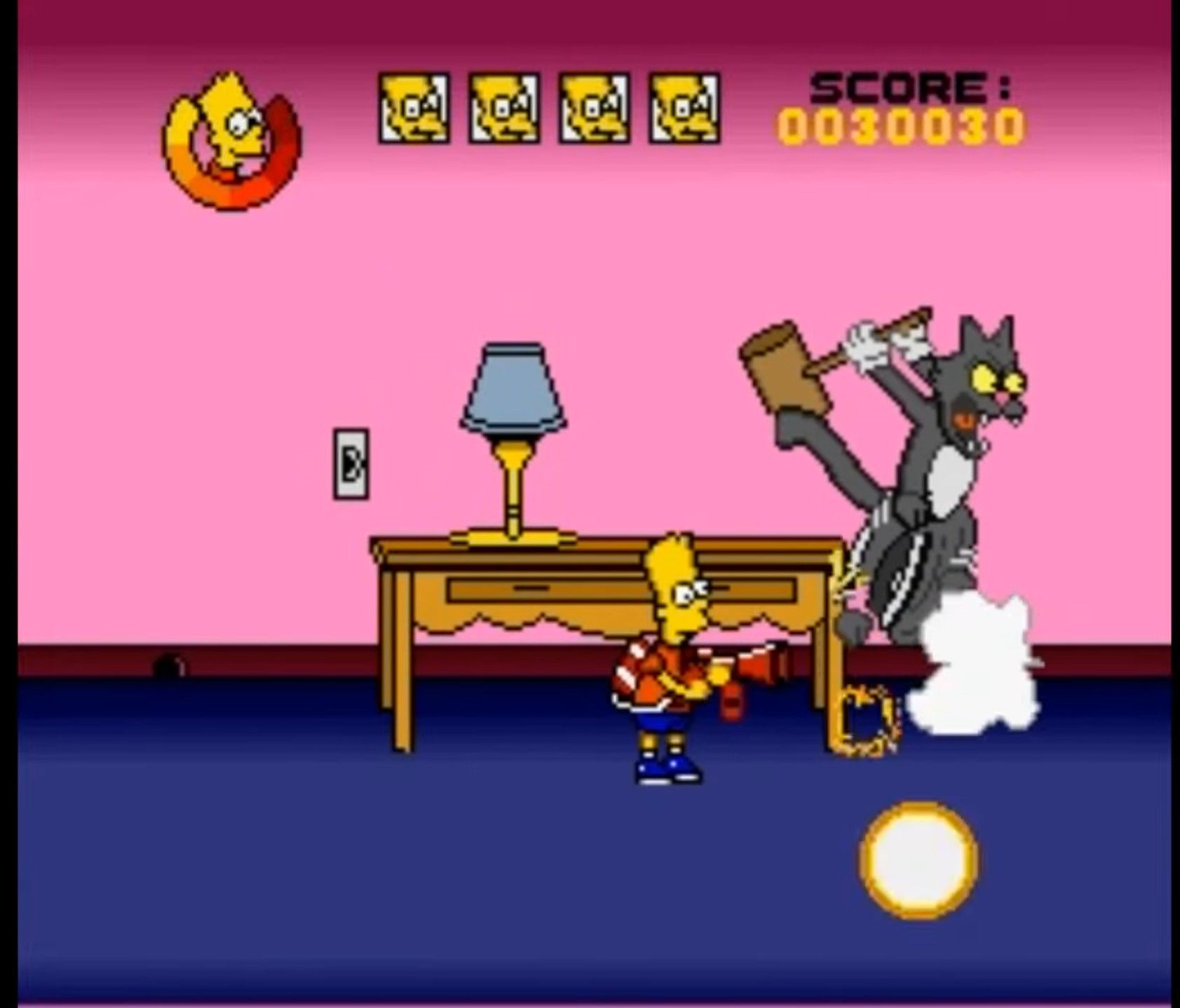 Itchy and Scratch minigame in Bart's Nightmare