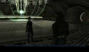A screenshot of Bastila Shan in Star Wars Knights of the Old Republic