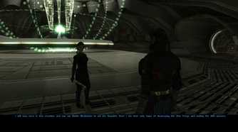 A screenshot of Bastila Shan in Star Wars Knights of the Old Republic