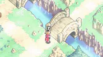 Screenshot of a misty bridge in Boktai: The Sun is in Your Hand