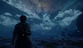 Clair Obscur Expedition 33 Gustave overlooking darkness
