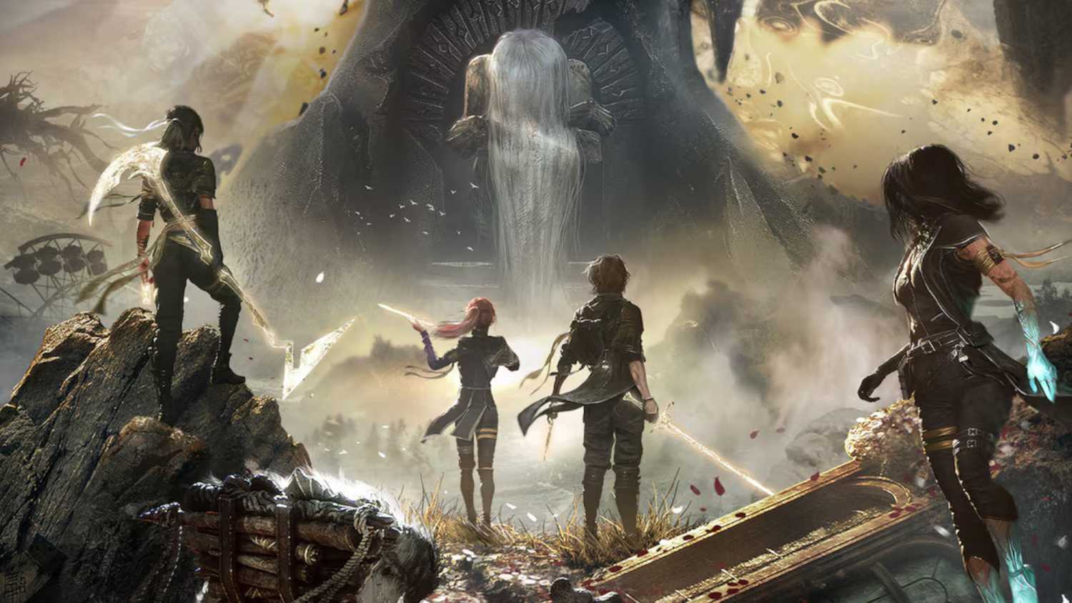 Clair Obscur Expedition 33 box art featuring four party members facing danger
