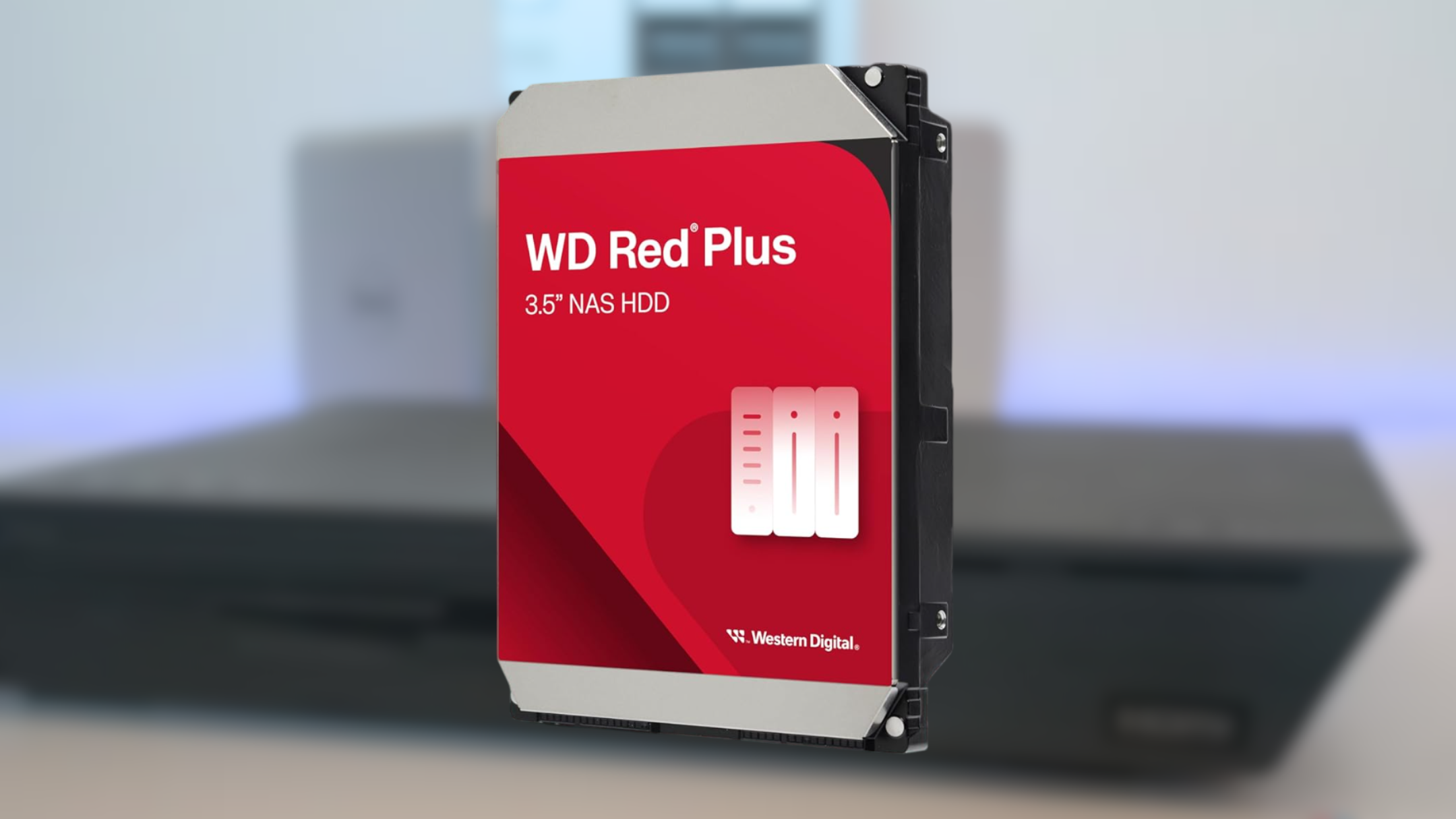 Western Digital 12TB WD Red Plus NAS Internal Hard Drive HDD - 5400 RPM, SATA 6 Gb/s, CMR, 256 MB Cache, 3.5